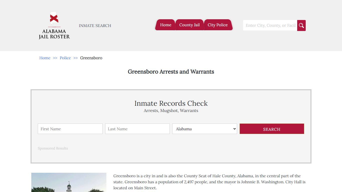 Greensboro Arrests and Warrants | Alabama Jail Inmate Search