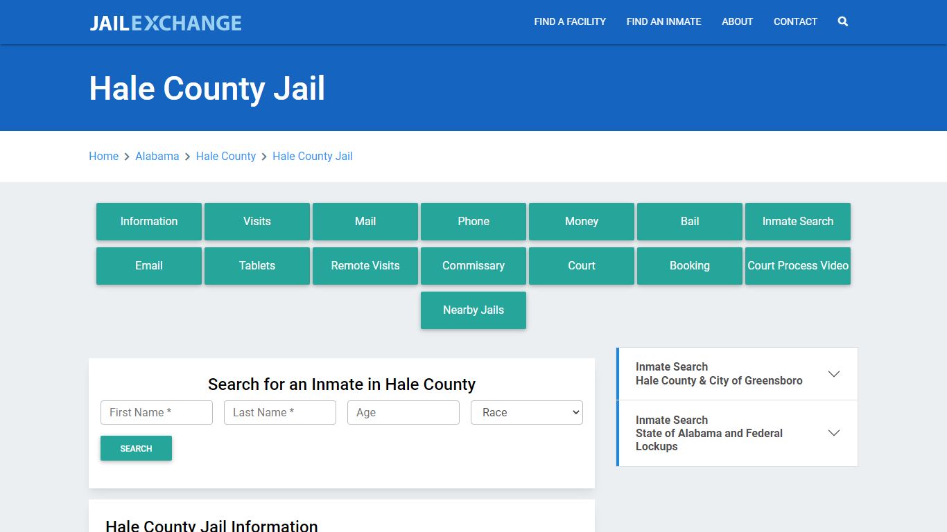 Hale County Jail Roster Lookup, AL, Inmate Search - Jail Exchange