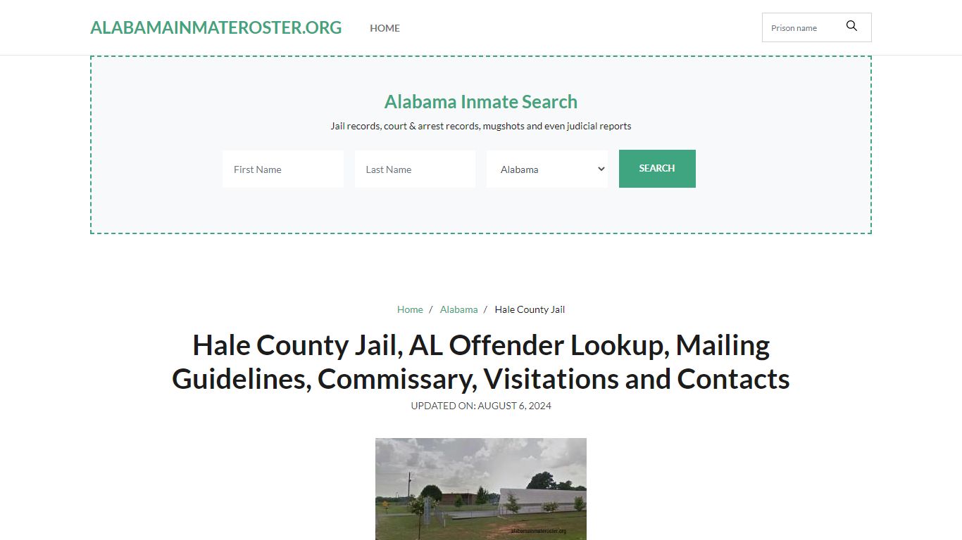 Hale County Jail, AL: Inmate Search Options, Visitation, Contacts